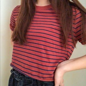 cropped striped shirt
